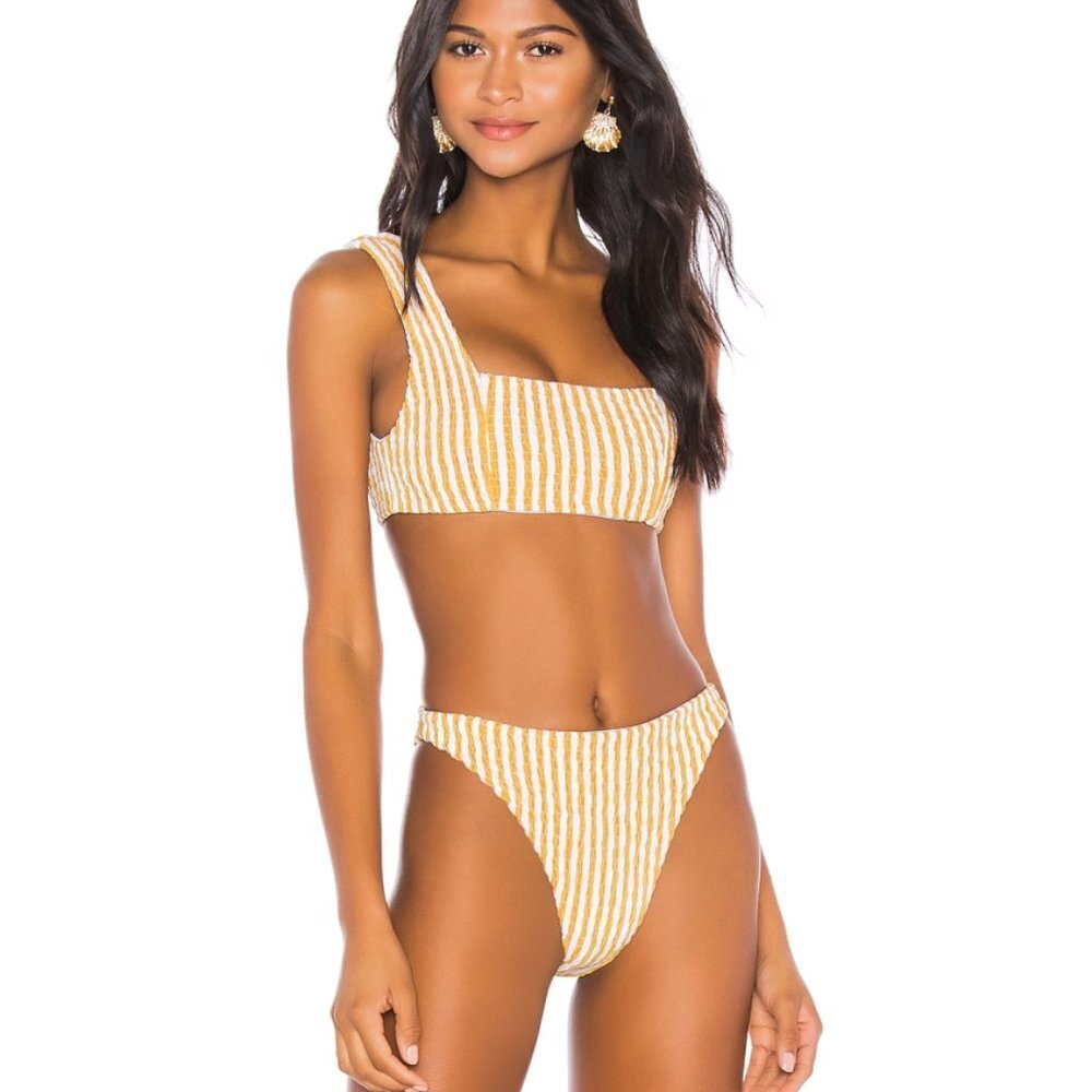 Tularosa Sammie Top in Chartreuse Dot Size XXS